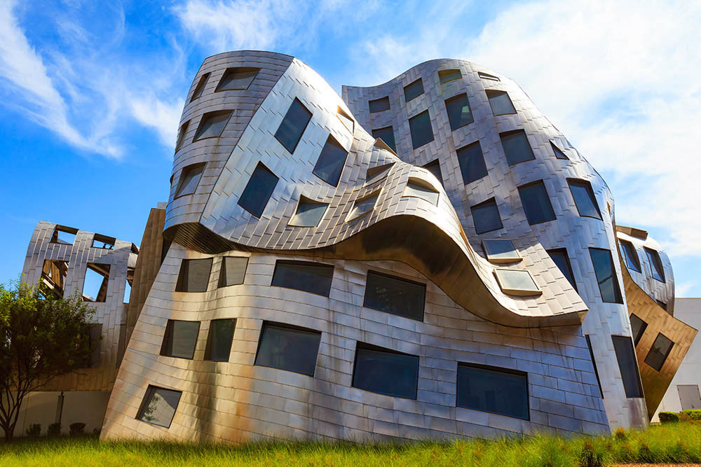 A metallic building standing tall, showcasing its sturdy structure and modern design